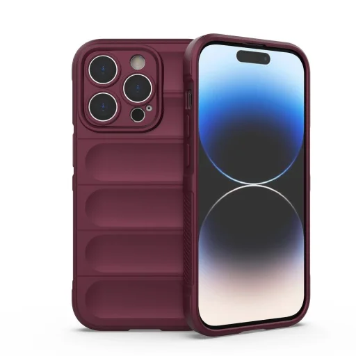 Magic Shield Case iPhone 14 Pro tok elasztikus páncélozott burgundi tok - 1