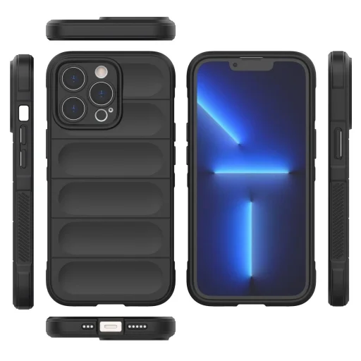 Magic Shield Case tok iPhone 13 Pro Max-hoz rugalmas páncélozott tok sötétkék - 8