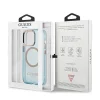 Guess Gold Outline Translucent MagSafe tok iPhone 13 Pro - kék thumbnail