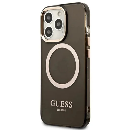Guess Arany Körvonal Átlátszó MagSafe Tok iPhone 13 Pro - Fekete - 2