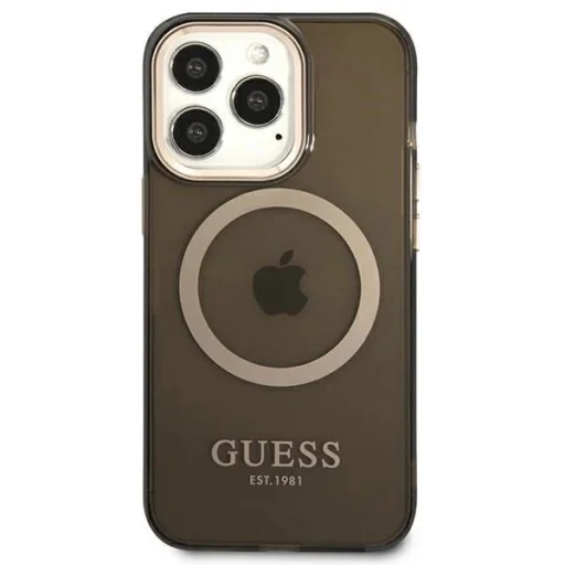 Guess Arany Körvonal Átlátszó MagSafe Tok iPhone 13 Pro - Fekete - 3