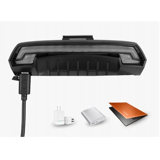 Rockbros LKWD-R1 Hátsó Kerékpár Lámpa Lézerrel és Távirányítóval + Mikro USB - USB-A Kábel - Fekete - 8