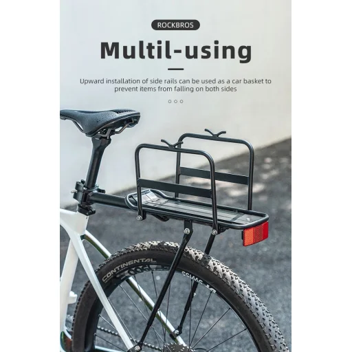 Rockbros 33210004001 biciklitartó polccal - fekete - 15