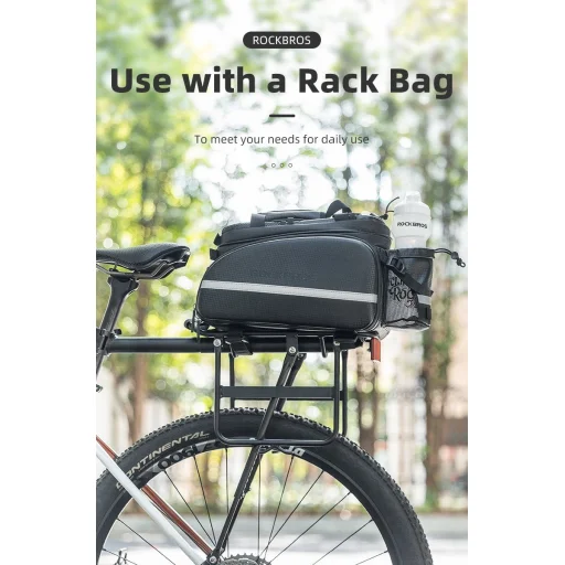 Rockbros 33210004001 biciklitartó polccal - fekete - 16
