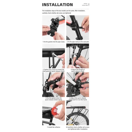 Rockbros 33210004001 biciklitartó polccal - fekete - 17