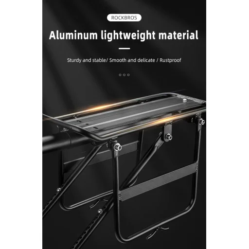 Rockbros 33210004001 biciklitartó polccal - fekete - 8