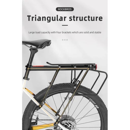 Rockbros 33210004001 biciklitartó polccal - fekete - 10