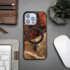 Bewood Egyedi MagSafe Fire Element fa és gyanta tok iPhone 15 Pro Max - Fekete és Arany thumbnail