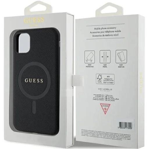 Guess GUHMN61PSAHMCK tok iPhone 11-hez - fekete Saffiano MagSafe - 8