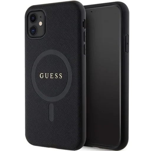 Guess GUHMN61PSAHMCK tok iPhone 11-hez - fekete Saffiano MagSafe - 1