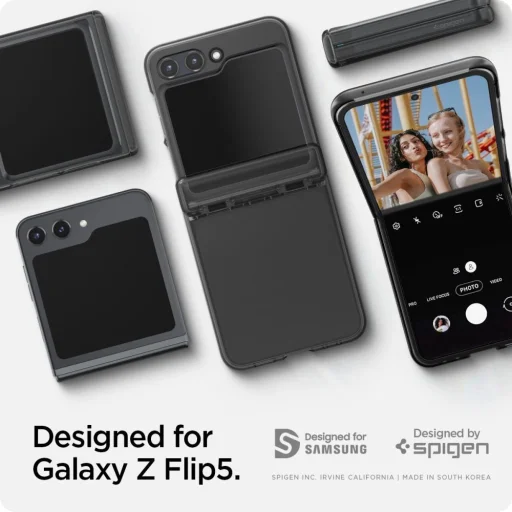 Samsung Galaxy Z Flip 5 Szürke Spigen Thin Fit Pro tok - 13