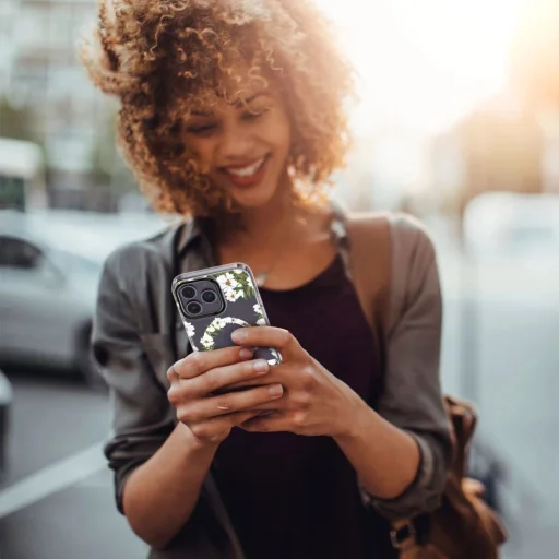 Tech-Protect MagMood MagSafe tok iPhone 15 Pro - margaréták levelekkel - 4