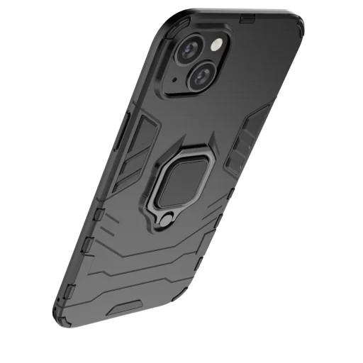 Ring Armor tok iPhone 14-hez páncélozott mágneses tartó gyűrűvel fekete - 15