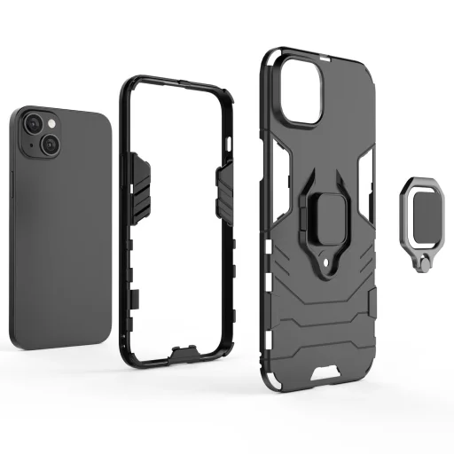 Ring Armor tok iPhone 14-hez páncélozott mágneses tartó gyűrűvel fekete - 3