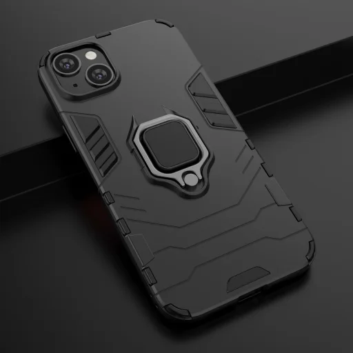 Ring Armor tok iPhone 14-hez páncélozott mágneses tartó gyűrűvel fekete - 8