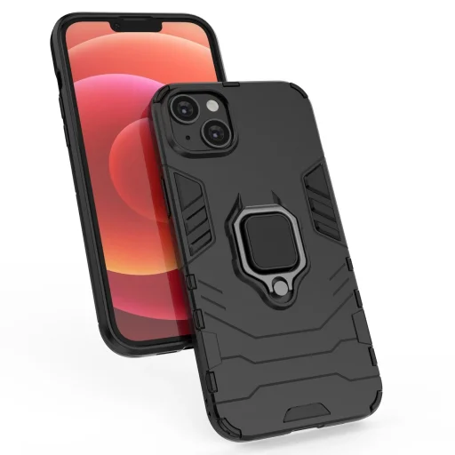 Ring Armor tok iPhone 14-hez páncélozott mágneses tartó gyűrűvel fekete - 9