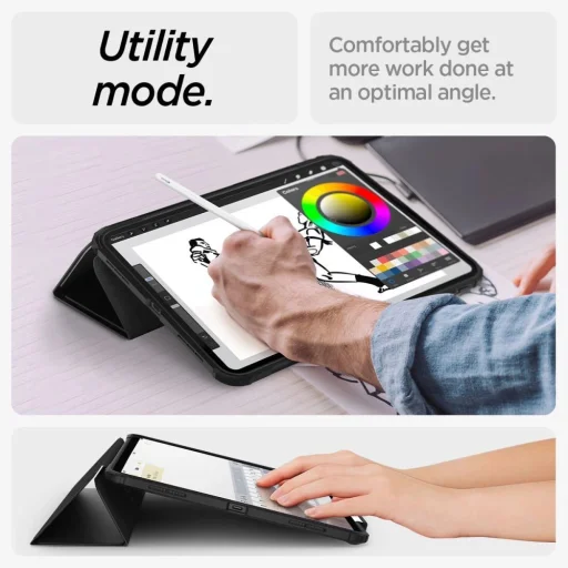  iPad Air 13" 2024-2026 Fekete Spigen Ultra Hybrid Pro tok - 14