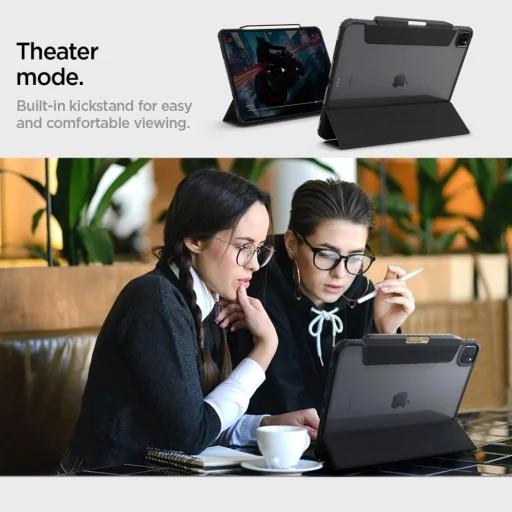  iPad Pro 13" 2024 Fekete Spigen Ultra Hybrid Pro tok - 14