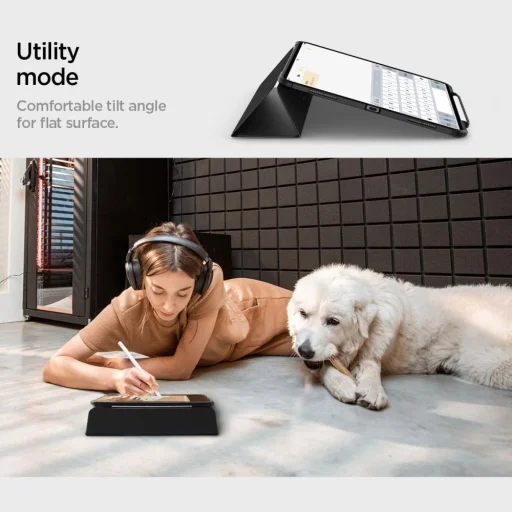  iPad Pro 13" 2024 Fekete Spigen Ultra Hybrid Pro tok - 15