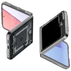 Samsung Galaxy Z Flip 6 tmavosivé (vzor Zero One) puzdro Spigen Airskin