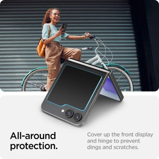 Spigen Glas.tR EZ Fit edzett üveg Samsung Galaxy Z Flip 6-hoz - 2 db üvegfólia - 11