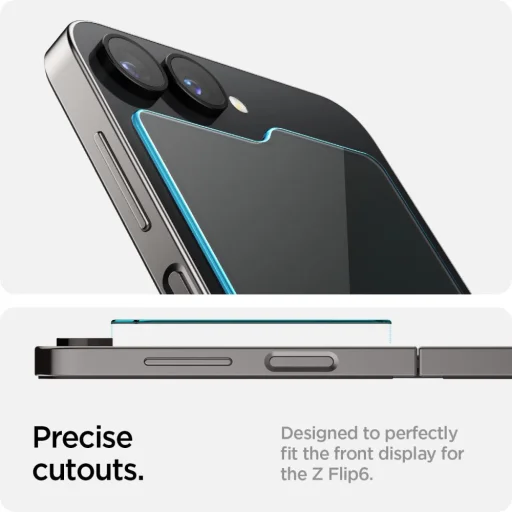 Spigen Glas.tR EZ Fit edzett üveg Samsung Galaxy Z Flip 6-hoz - 2 db üvegfólia - 12
