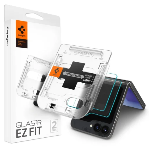 Spigen Glas.tR EZ Fit edzett üveg Samsung Galaxy Z Flip 6-hoz - 2 db üvegfólia - 1