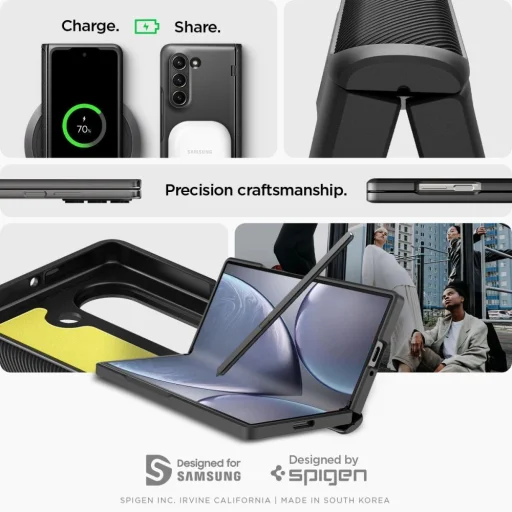  Samsung Galaxy Z Fold 6 Fekete Spigen Slim Armor Pro tok - 14