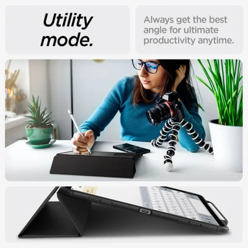  iPad Air 13" 2024 Fekete Spigen Rugged Armor Pro tok - 15