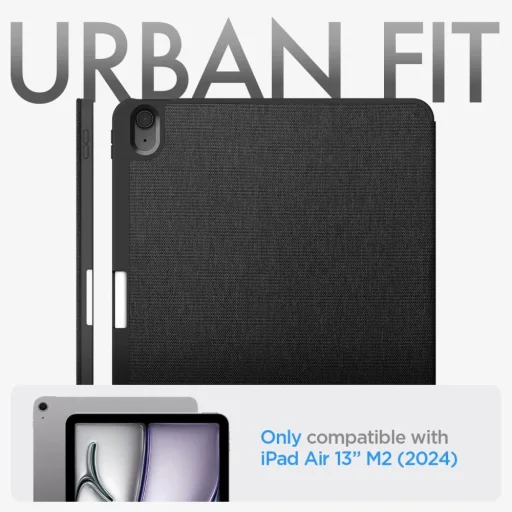  iPad Air 13" 2024 Spigen Urban Fit tok - Fekete - 13
