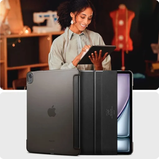 Apple iPad Air 13" 2024-2026 čierne flipové puzdro Spigen Smart Fold - 9