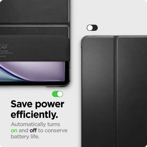 Apple iPad Air 13" 2024-2026 čierne flipové puzdro Spigen Smart Fold - 10