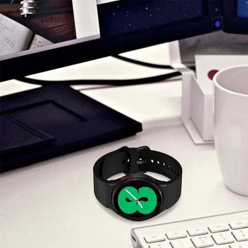 Tech-Protect szilikon szíj Samsung Galaxy Watch 4 / 5 / 5 Pro / 6 / 7 / FE - Fekete - 4