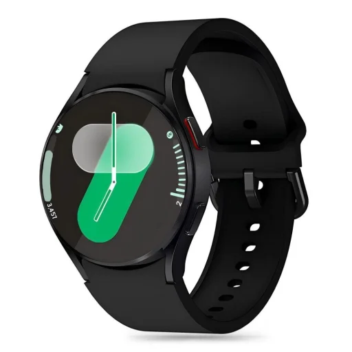 Tech-Protect szilikon szíj Samsung Galaxy Watch 4 / 5 / 5 Pro / 6 / 7 / FE - Fekete - 1