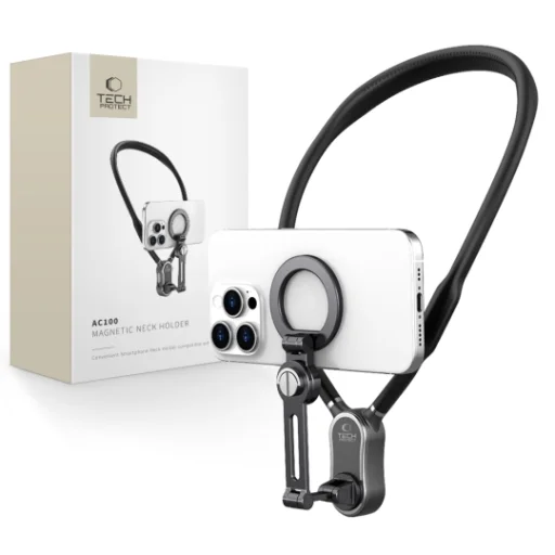 TECH-PROTECT AC100 Mágneses MagSafe Nyaktartó, fekete - 1