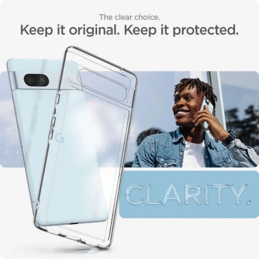 Google Pixel 7A Crystal Clear Spigen Ultra Hybrid tok - 9
