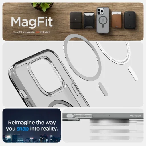  iPhone 14 Pro Max Frost Black Spigen Ultra Hybrid Mag Magsafe tok - 11