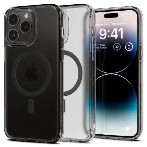  iPhone 14 Pro Max Frost Black Spigen Ultra Hybrid Mag Magsafe tok - 1