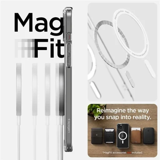  iPhone 15 Plus Fagyos Átlátszó Spigen Crystal Hybrid Mag Magsafe tok - 4