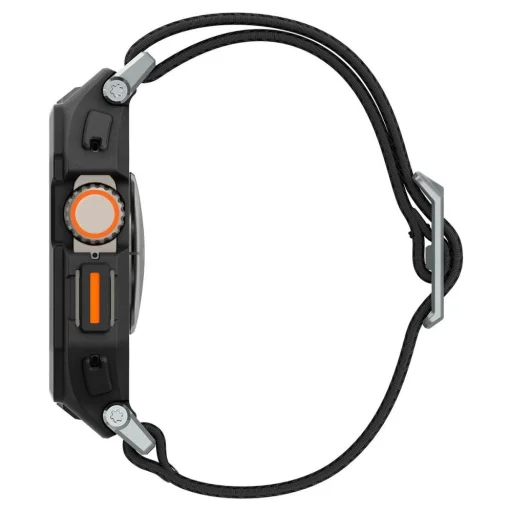  Apple Watch Ultra 1 / 2 / 3 (49 mm) matt fekete Spigen Lite Fit Pro tok szíjjal - 6