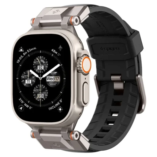Spigen Durapro Armor PU szíj Apple Watch 4/5/6/7/8/9/SE/Ultra 1/2 (42 / 44 / 45 / 49 mm) - Fekete - 2