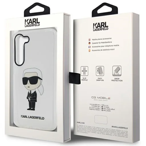Eredeti Pouch KARL LAGERFELD Ikonik Karl Lagerfeld KLHCS23SHNIKTCT Samsung Galaxy S23 átlátszó tok - 8