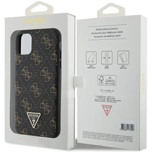Original Case GUESS hardcase 4G Triangle Metal Logo GUHCN61PG4GPK iPhone 11 tok fekete - 8