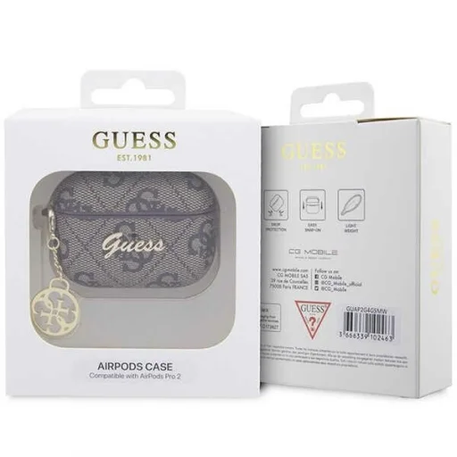 Original Case GUESS 4G Charm Collection GUAP2G4GSMW AirPods Pro 2 tok barna - 4