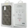 Original Case GUESS kemény tok 4G Collection Leather Metal Logo MagSafe GUHMN61G4GFRW iPhone 11 barna tok thumbnail