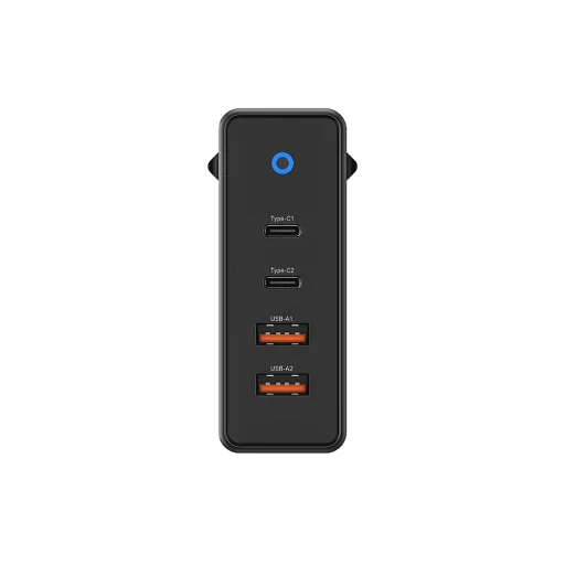 Amazing Thing fali töltő Thunder Pro GaN EUTH100W - 2xUSB + 2xType C - PD 100W fekete - 2