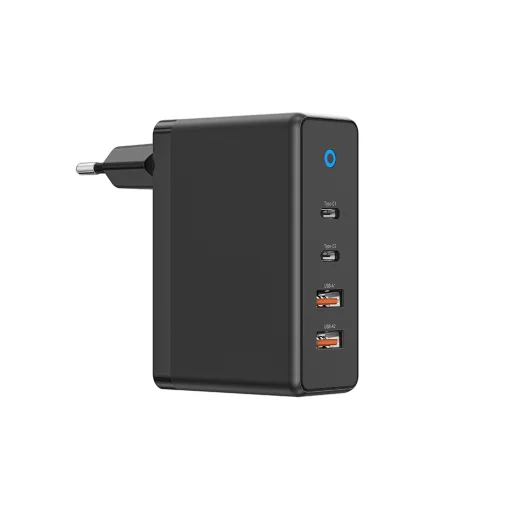 Amazing Thing fali töltő Thunder Pro GaN EUTH100W - 2xUSB + 2xType C - PD 100W fekete - 3