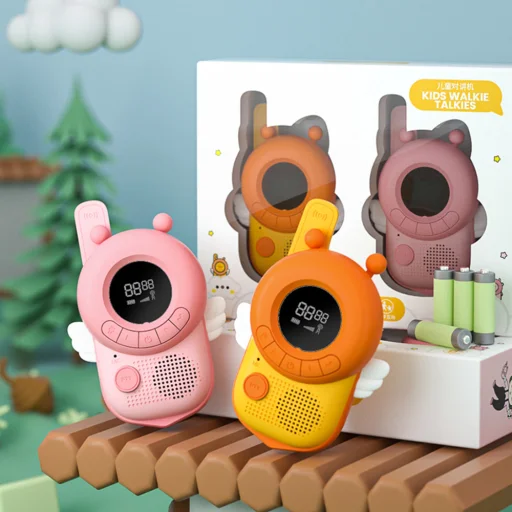 Walkie-talkie gyerekeknek K22 Méhecske + Akkumulátortöltő + 8 darab újratölthető HR03/AAA 900mAh - 12