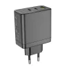 Borofone fali töltő BN12 Manager - USB + 2xType C - PD 65W 3A fekete thumbnail