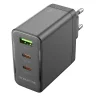Borofone fali töltő BN12 Manager - USB + 2xType C - PD 65W 3A fekete thumbnail
